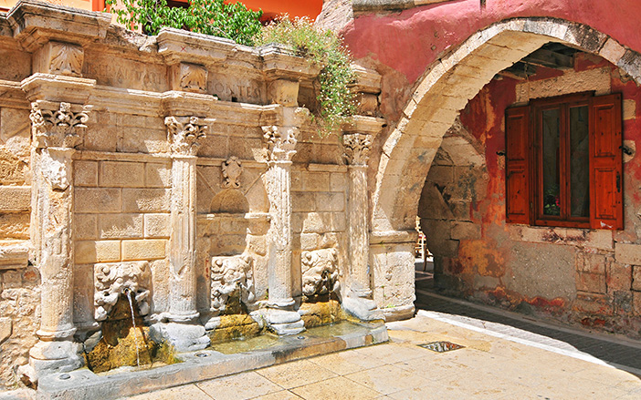 The Rimondi Venetian Fountain in the Old Town of Rethymno