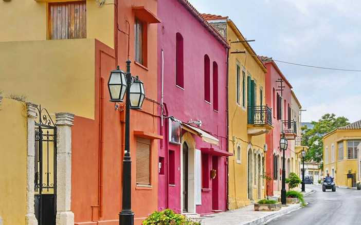 Colorful houses in Archanes