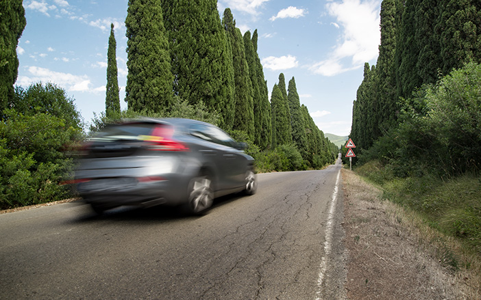 Choose roads with less traffic