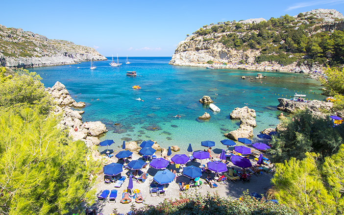 Anthony Quinn Beach in Rhodes