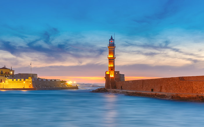 The lighthouse in Chania