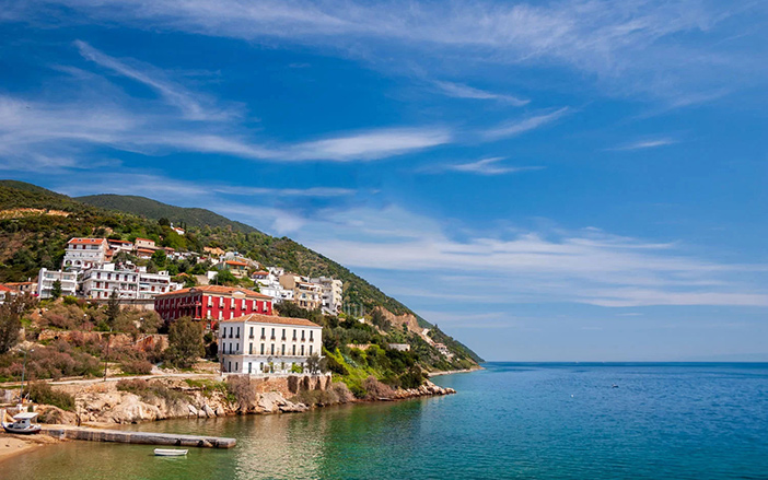 The emerald waters of Aidipsos in Evia