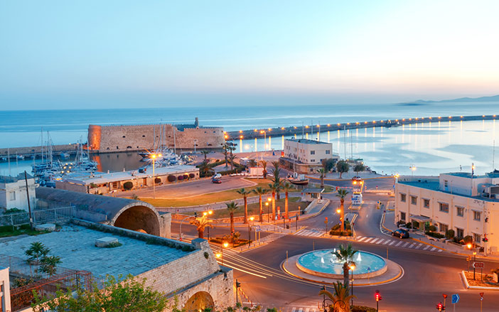 View of the Old Port of Heraklion 