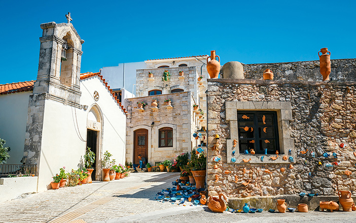The picturesque village of Margarites in Rethymno