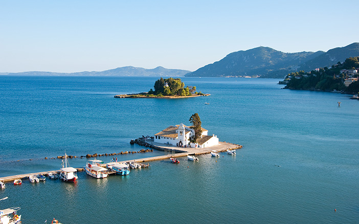 Pontikonisi at Corfu island