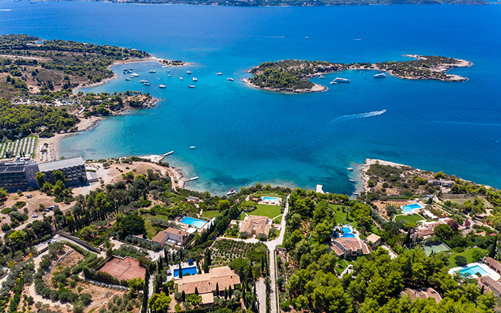 Aerial view from Porto Heli