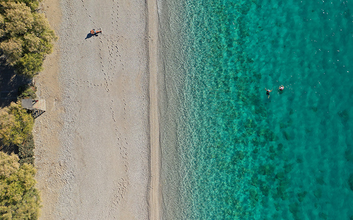 The beach in Porto Germeno