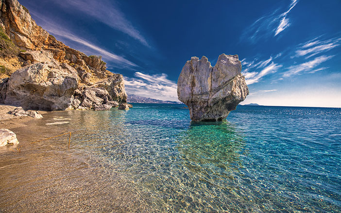 The impressive Preveli beach