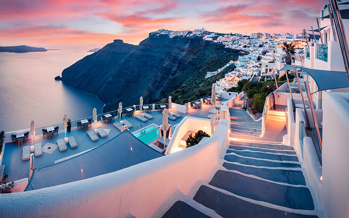 Romantic getaway to Santorini